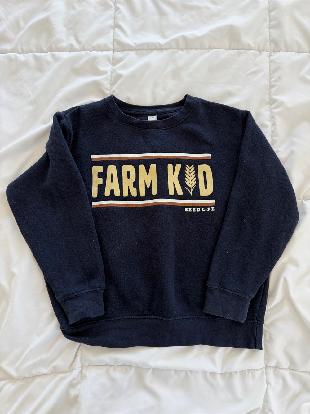 Farm Kid Navy Sweatshirt for Kids